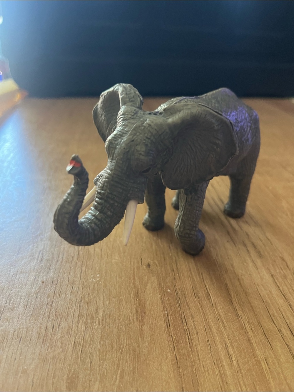 Realistic Grey Elephant Figure Toy - Durable Safari Playset Companion